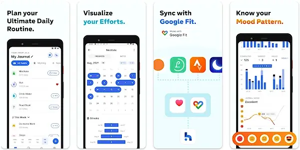 Interfaz de Habitify