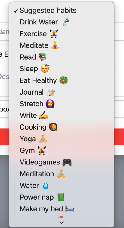 Tiny Rockets: Examples of habits